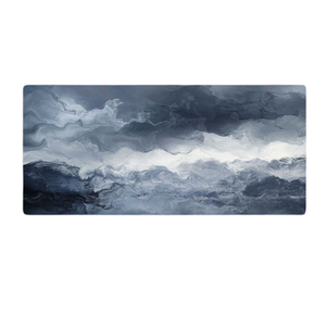 Mouse Pad Black White 290X250x2mm Abstract Marble Non Slip Rubber Mat For Computers