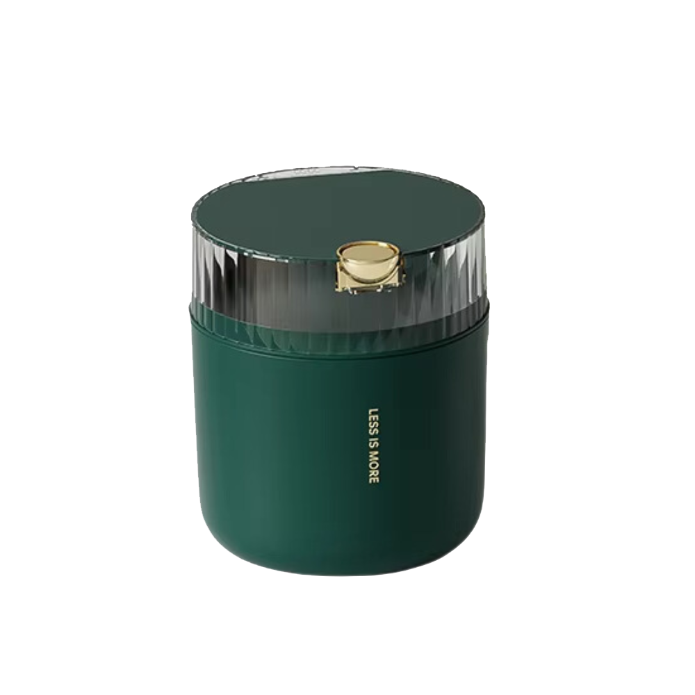 Light Luxury Green Desktop Garbage Bin Standard With One Roll Of Bag 14Cm X 15Cm Including Button 16Cm