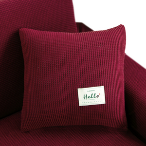 Pillowcase 45X45cm Wine Red Polyester Thick Stretchable Cushion For Living Room