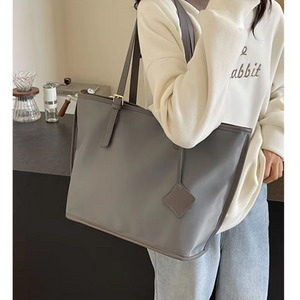 Grey New Large Capacity Tote Bag Simple Versatile Handbag For Casual Outings Lightweight And Stylish