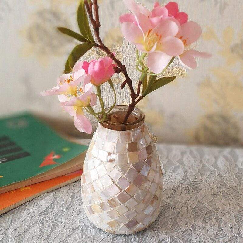 Mosaic Glass Vase Home Decor Accessories