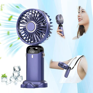 Usb Rechargeable Mini Portable Handheld Electric Fan Neck Hanging Outdoor