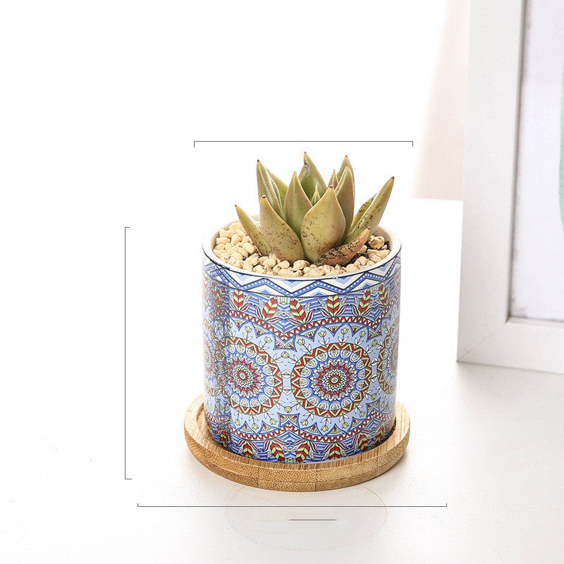 Cute Mini Mandala Succulent Nordic Colour Pot