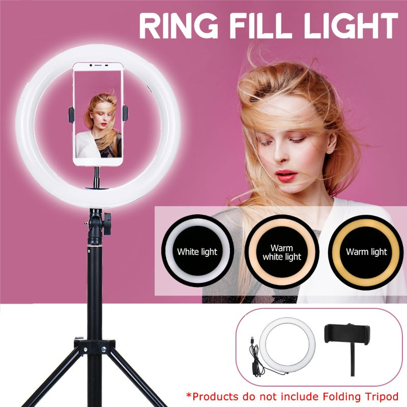 26Cm Portable Adjustable Led Selfie Ring Light With Phone Holder