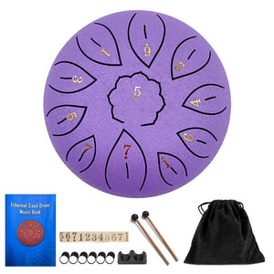 11 Tone 6 Inch C Steel Tongue Drum Percussion Musical Instruments