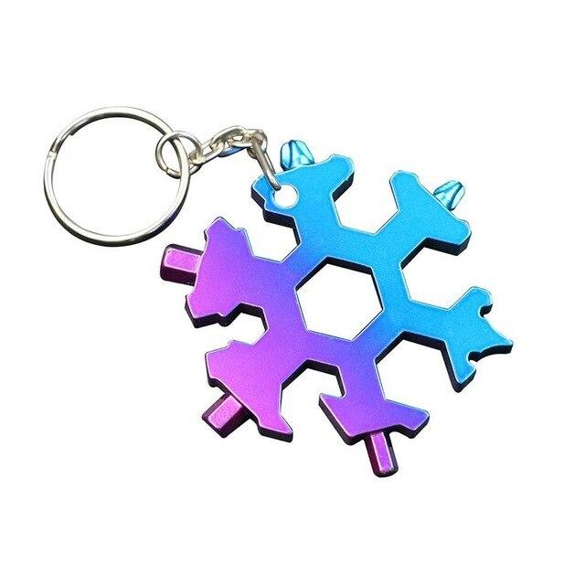 6 / 8 Heads Snowflake Multi Functional Keychain Tools