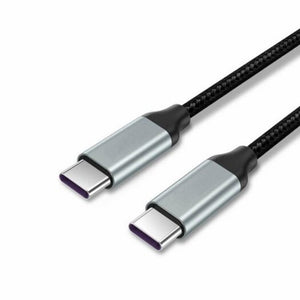 1M Usb C To Data Sync Charging Cable Nylon Braided Charge Line Black 1Pc