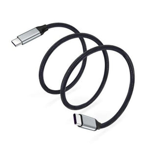 1M Usb C To Data Sync Charging Cable Nylon Braided Charge Line Black 1Pc