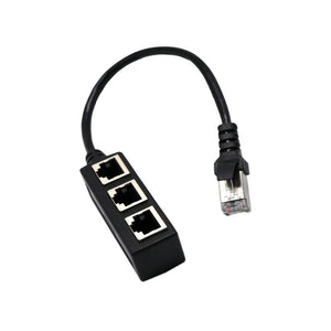 Lan Ethernet Network Rj45 Connector Splitter Adapter Cable For Networking Extension 1 Male To 3 Female