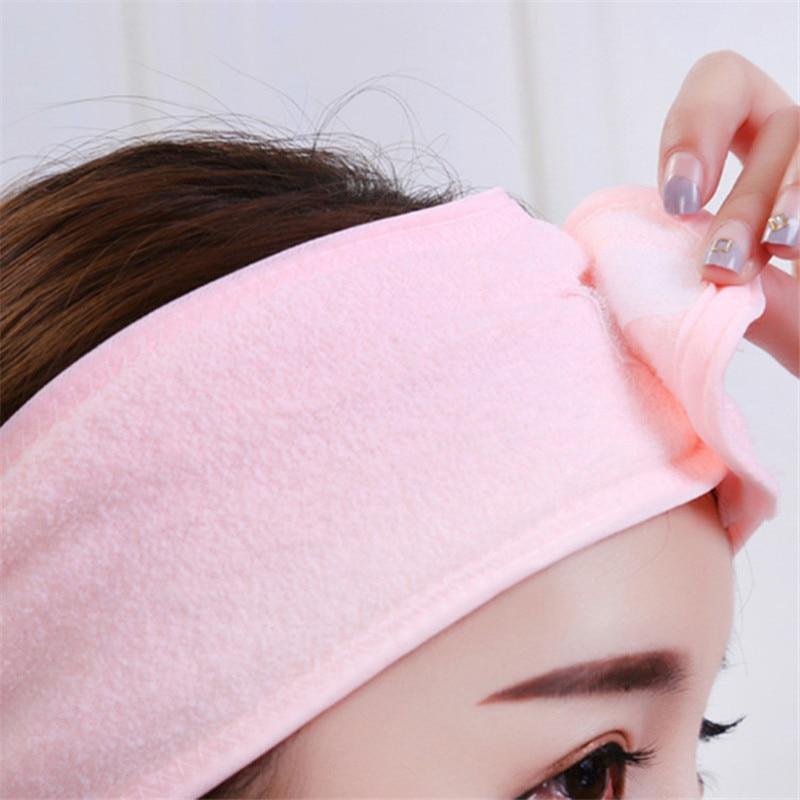 Adjustable Terry Cloth Towel Headband For Women