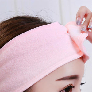 Adjustable Terry Cloth Towel Headband For Women