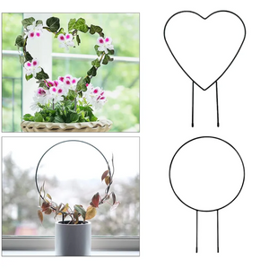 Round Heart-Shaped Plant Support Garden Stake Stand Flower Trellis Frame Holder