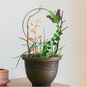 Round Heart-Shaped Plant Support Garden Stake Stand Flower Trellis Frame Holder