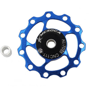 2Pcs Mountain Bike Rear Derailleur Pulley Jockey Wheel Road Guide 11T Blue