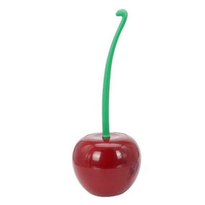 2 Pcs Creative Toilet Brush Cherry Plastic Set Wine Red Black Head381313