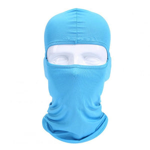 2 Pcs Lycra Fabrics Ski Face Mask Motorcycle Cycling Bike Skateboard Balaclava Sky Blueaverage Size