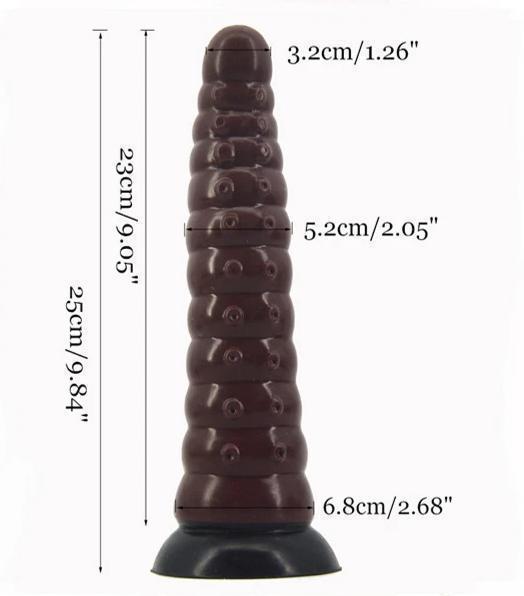 House Of Dasein Faak 25Cm Silicone Dildo Butt Plug Anal Sex Toy Brown Pink 5.2Cm Thick