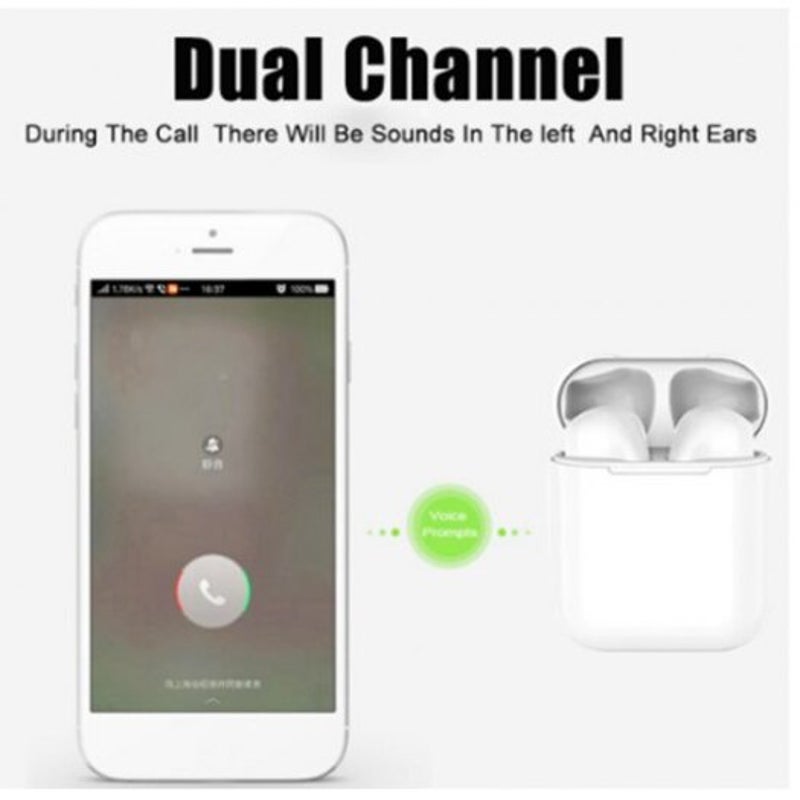 Original Macaron 12 Bluetooth Headset 5.0 Wireless Touch Pop Up Sports