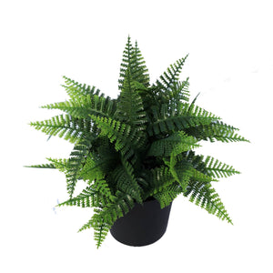 Small Potted Artificial Persa Boston Fern Plant Uv Resistant 20Cm