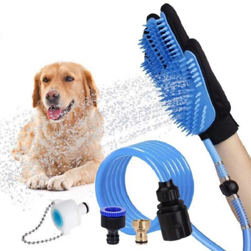 3-In-1 Pet Bathing Tool Sprayer Massage Glove Hair Remover