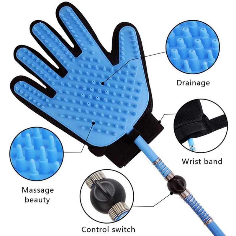 3-In-1 Pet Bathing Tool Sprayer Massage Glove Hair Remover