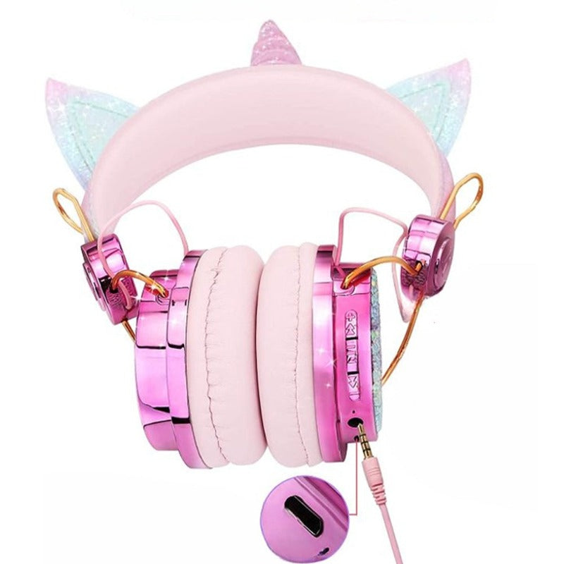 Unicorn Usb Rechargeable Wireless Bluetooth Headphones For Kids