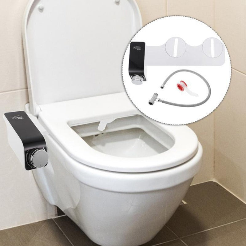 Non-Electric Dual Nozzle Toilet Bidet Bathroom Water Sprayer