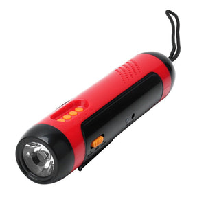 Solar Fm Radio Hand Crank Flashlight Emergency Charger