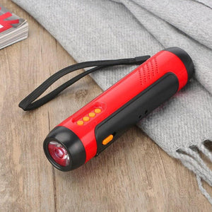 Solar Fm Radio Hand Crank Flashlight Emergency Charger