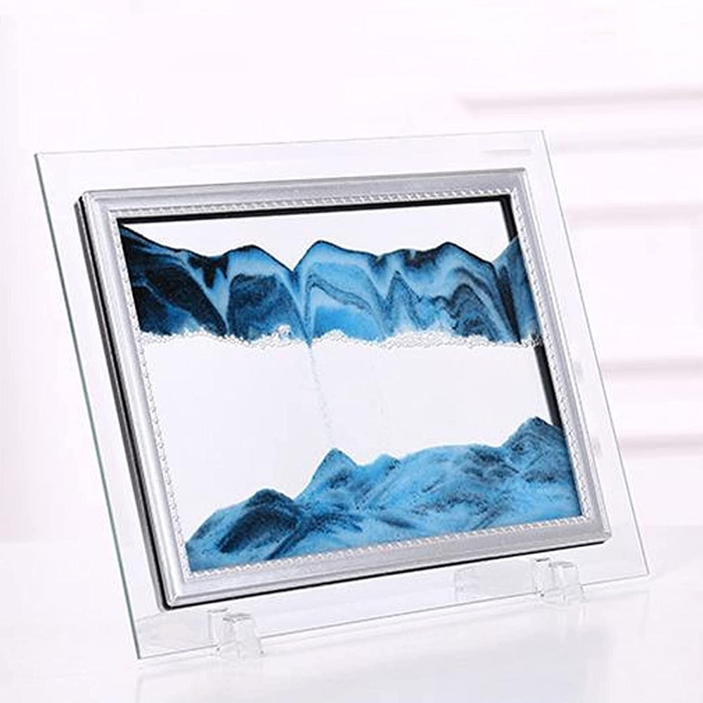 3D Moving Sand Photo Frame Glass Landscape Desktop Dcor