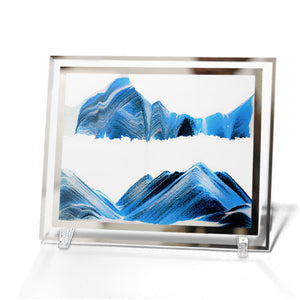 3D Moving Sand Photo Frame Glass Landscape Desktop Dcor