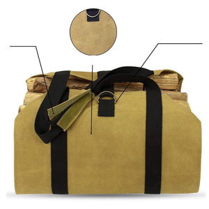 Portable Firewood Log Carrier Tote Bag Wood Holder