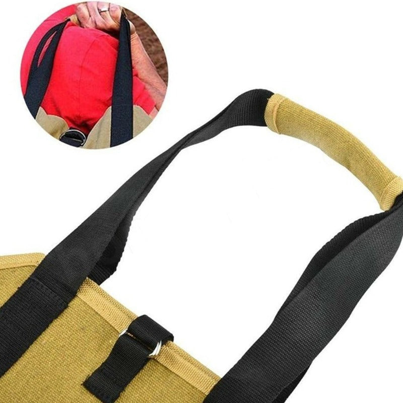 Portable Firewood Log Carrier Tote Bag Wood Holder