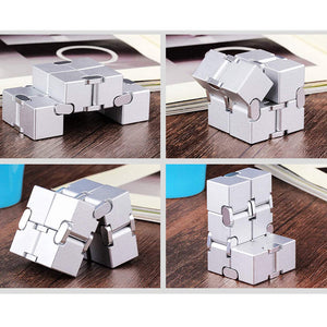 Metal Infinity Cube Anti Stress Aluminum Alloy Anti-Anxiety Cubic Fidget Toys