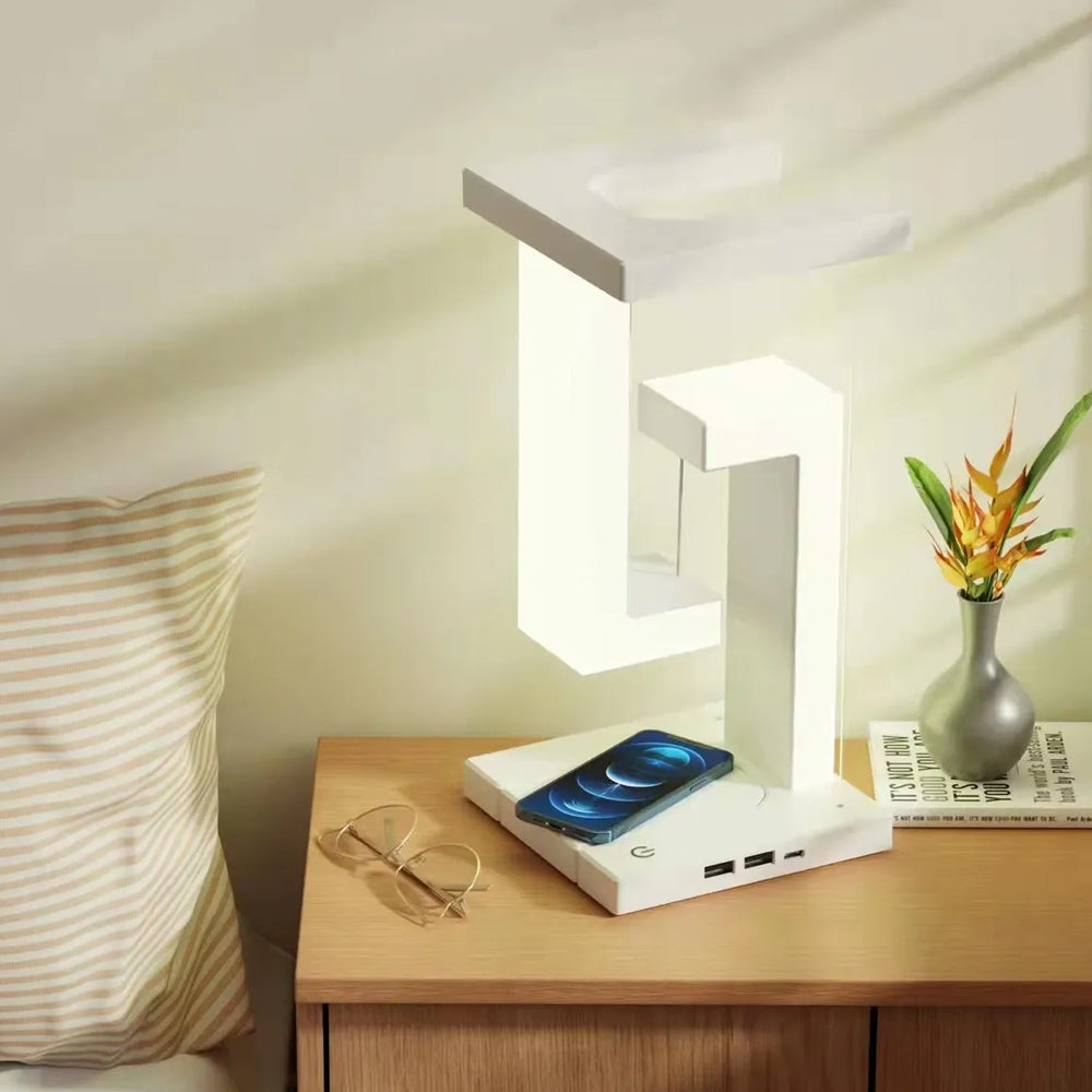 Suspension Led Table Night Lamp Wireless Charger Usb Powered