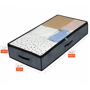 2Pcs Large Capacity 90L Under Bed Fabric Storage Bag