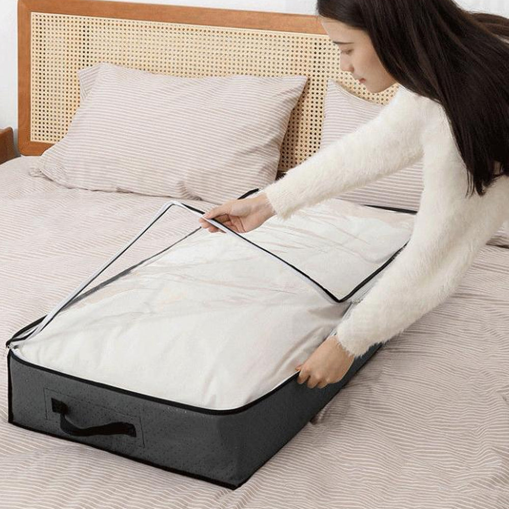 2Pcs Large Capacity 90L Under Bed Fabric Storage Bag