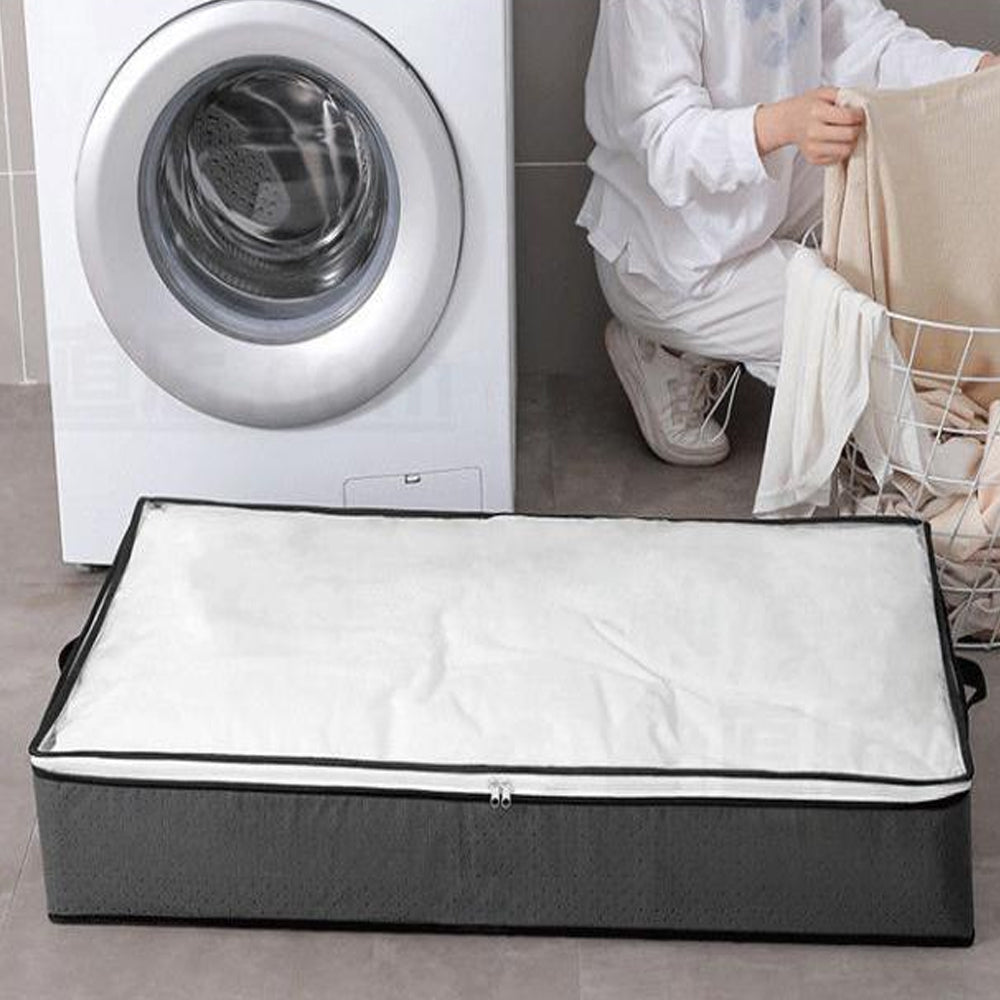 2Pcs Large Capacity 90L Under Bed Fabric Storage Bag