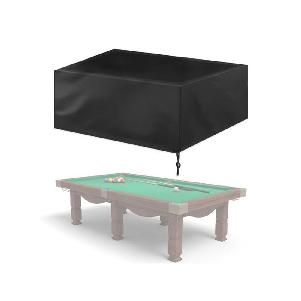 Drawstring Fitted Waterproof Dustproof Black Billiard Pool Table Cover