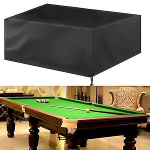 Drawstring Fitted Waterproof Dustproof Black Billiard Pool Table Cover