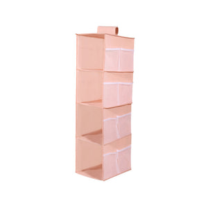 4 Layers Hanging Cube Closet Wardrobe Organiser Side Storage