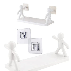 Wall Mounted Human Shaped Guardrail Hook Storage Rack For Organising Space