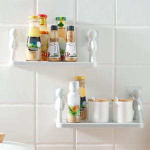 Wall Mounted Human Shaped Guardrail Hook Storage Rack For Organising Space