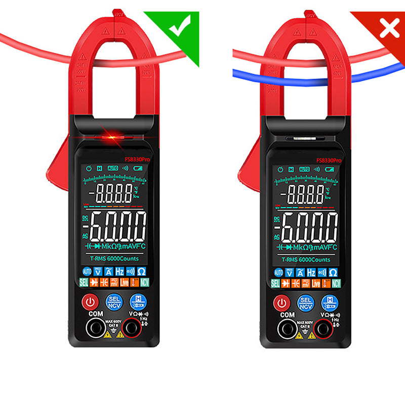 Portable Clamp Multimeter Current And Voltage Meter Battery Operated Car Accessories