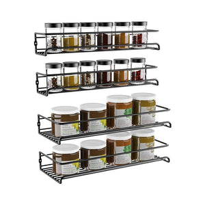 Storfex 4 Pack Spice Rack Organizer For Cabinet Wall Mount