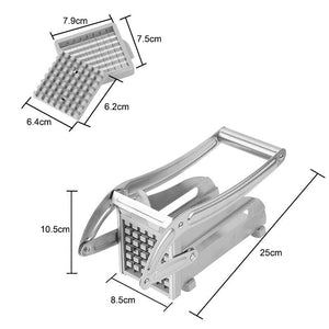 Stainless Steel French Fry Maker Vegetable Cutter With 2 Blades