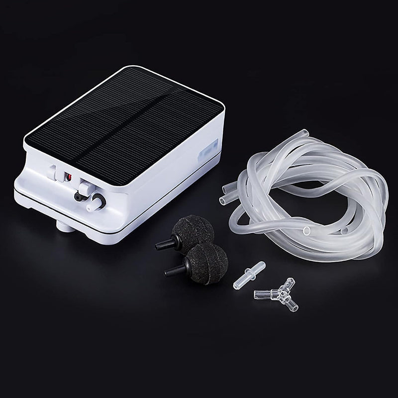 Solar Powered Pool Fish Tank Aquarium Oxygenator Air Pump Aerator Kit