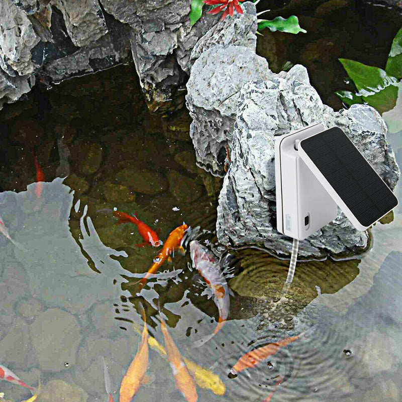 Solar Powered Pool Fish Tank Aquarium Oxygenator Air Pump Aerator Kit