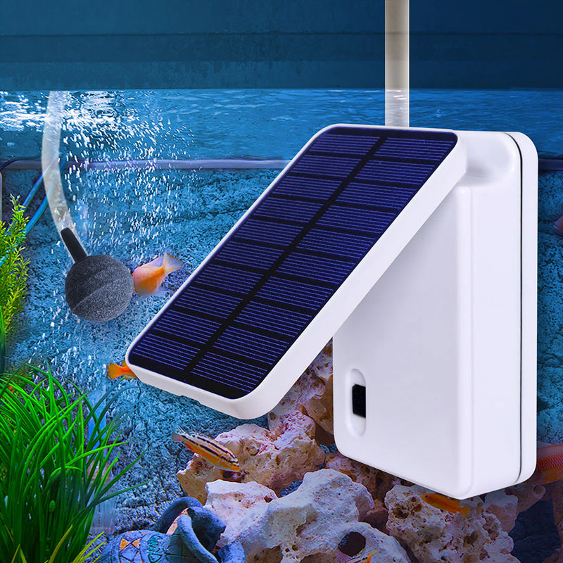 Solar Powered Pool Fish Tank Aquarium Oxygenator Air Pump Aerator Kit