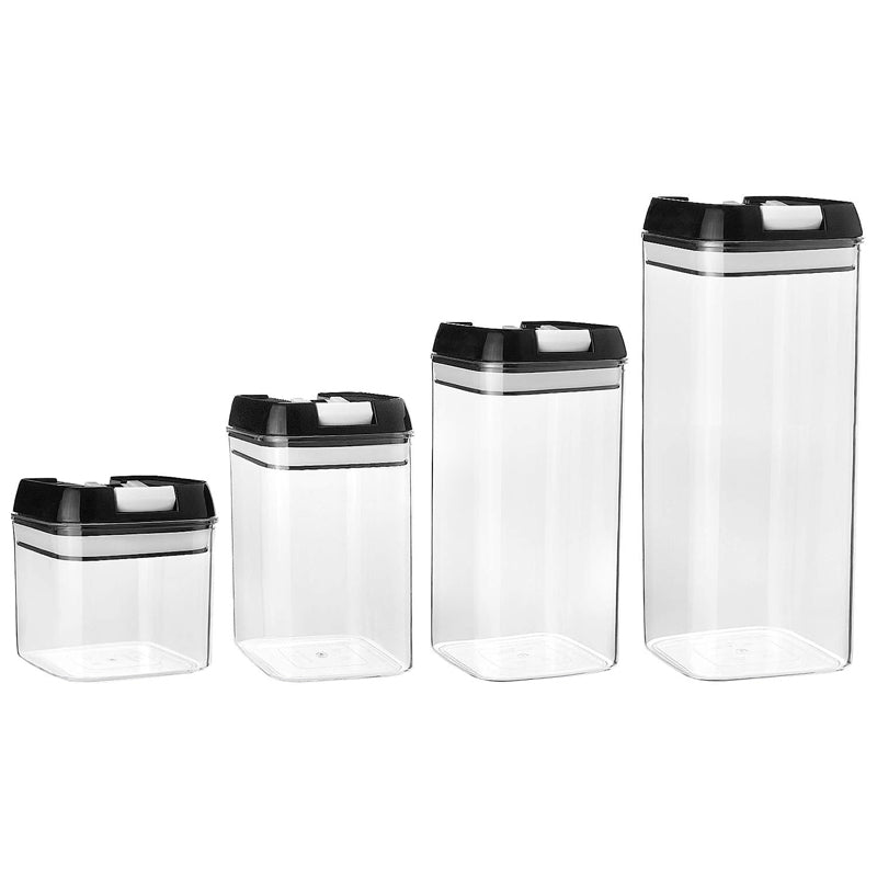 Pack Of 7 Plastic Food Storage Organizing Container With Airtight Lids